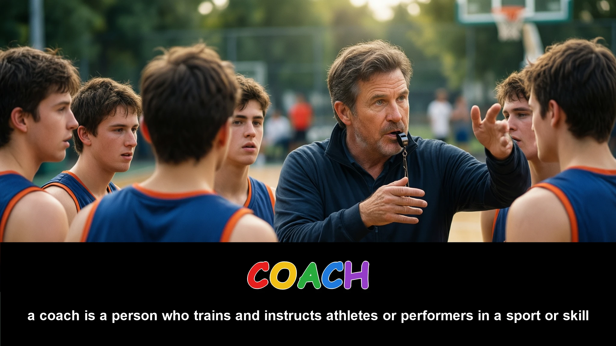 English Illustration for coach